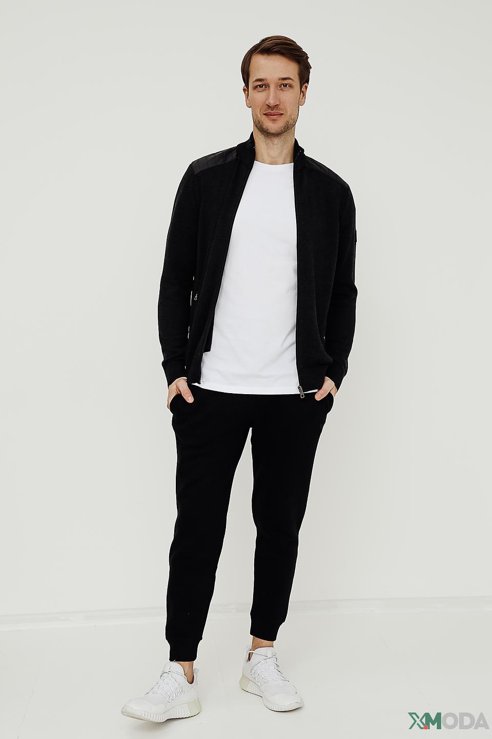 Кардиган Bugatti чёрный на молнии