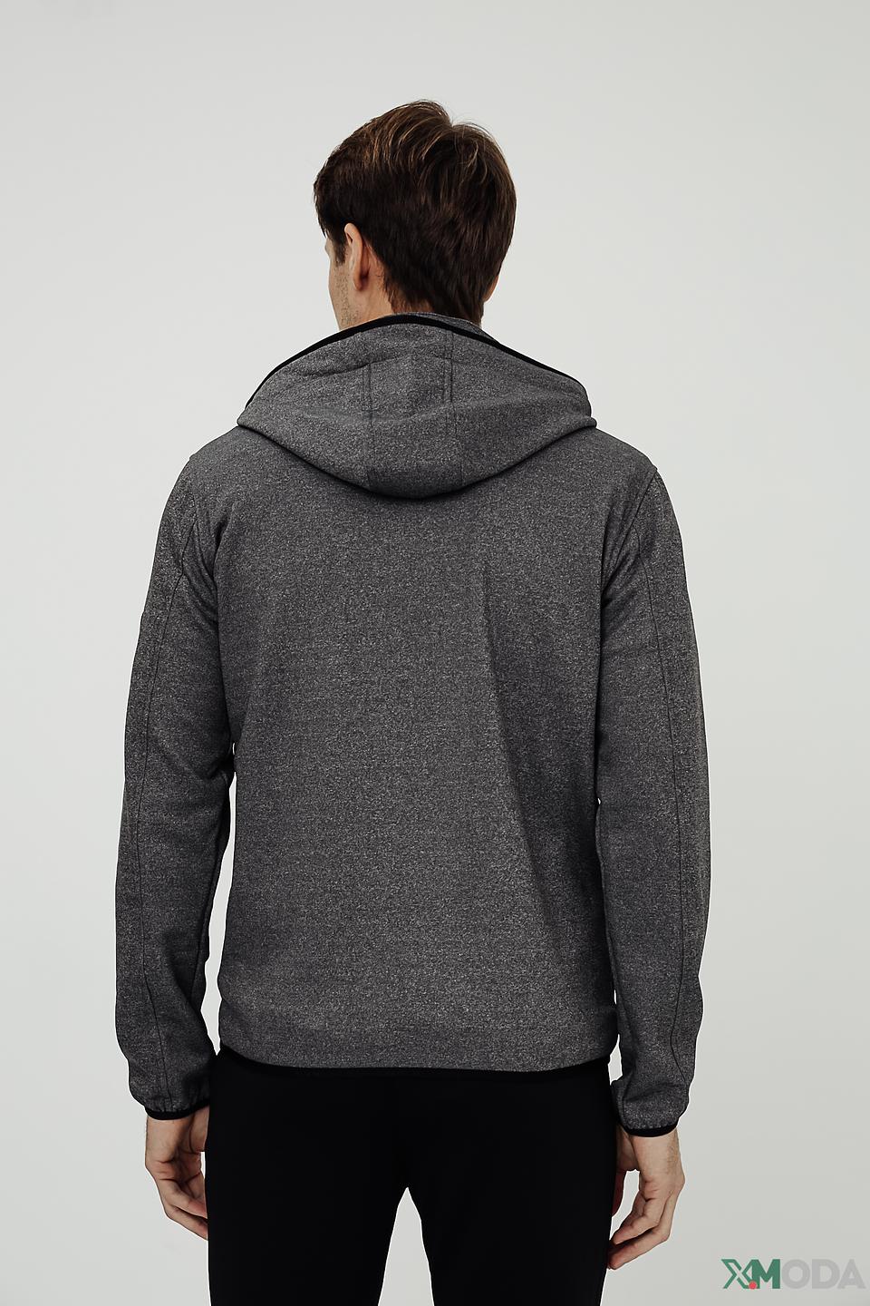 Кардиган Granchio серый с капюшоном