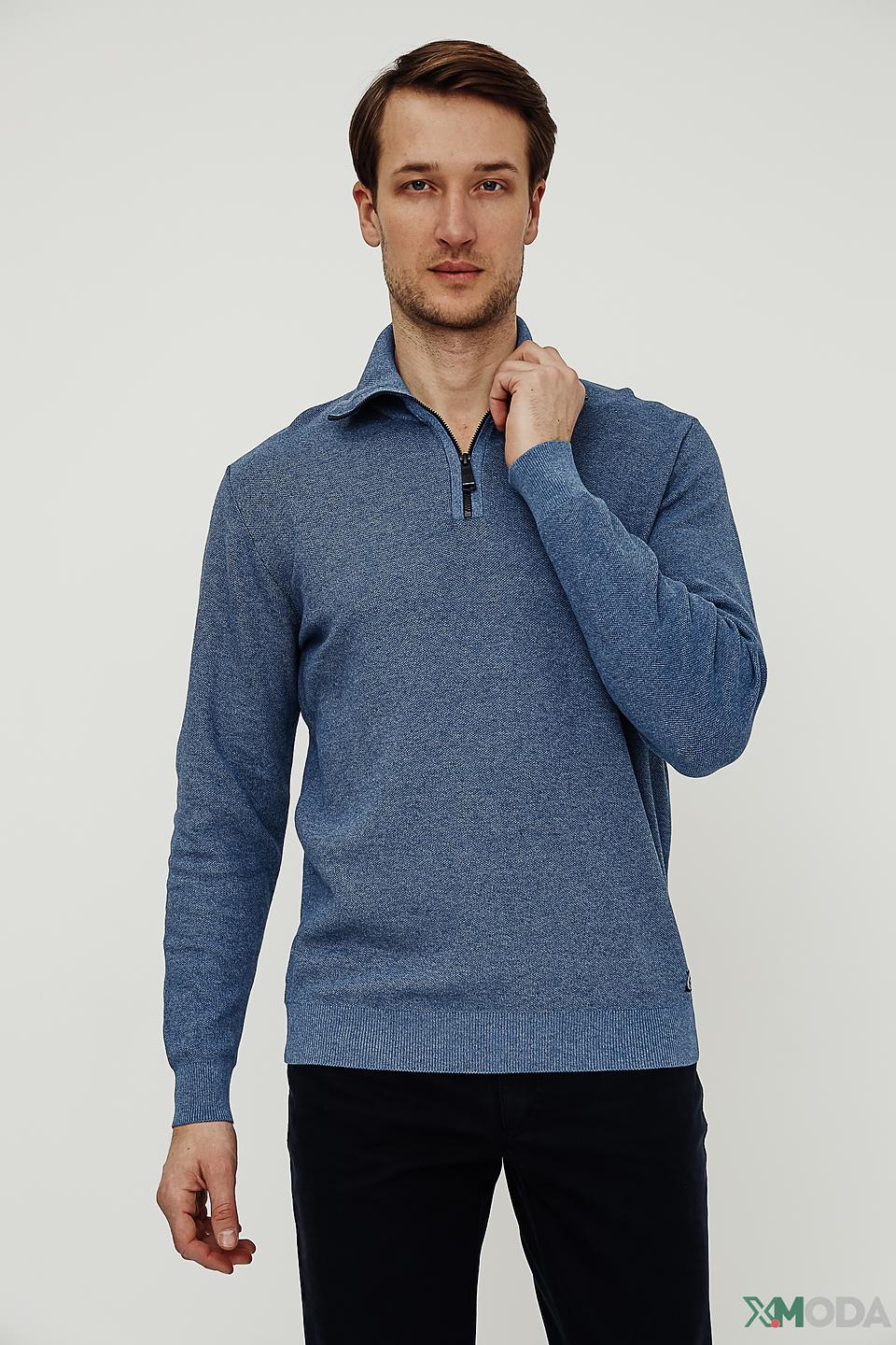 Джемпер Casa Moda с молнией голубой