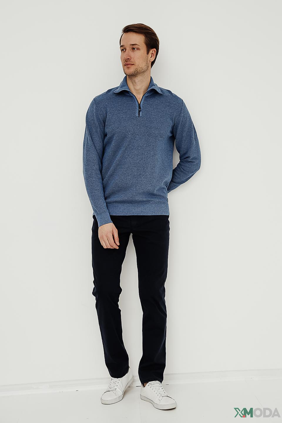 Джемпер Casa Moda с молнией голубой