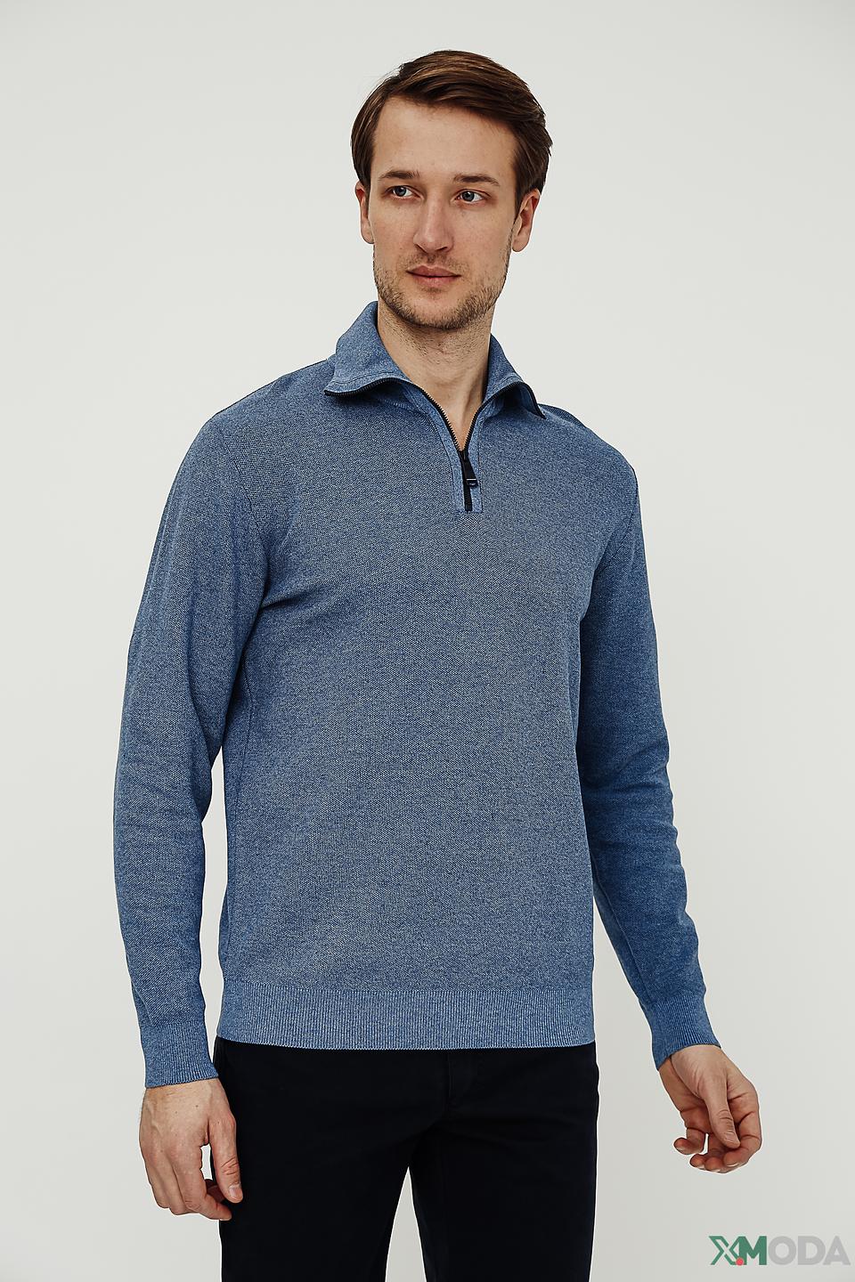 Джемпер Casa Moda с молнией голубой