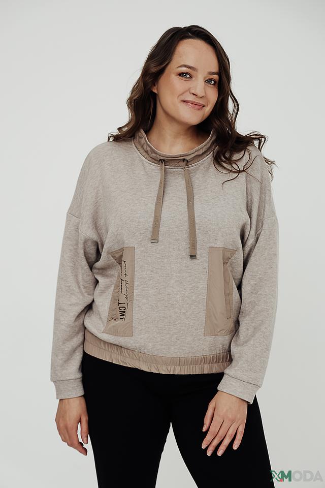 Пуловер Lecomte с карманом бежевый