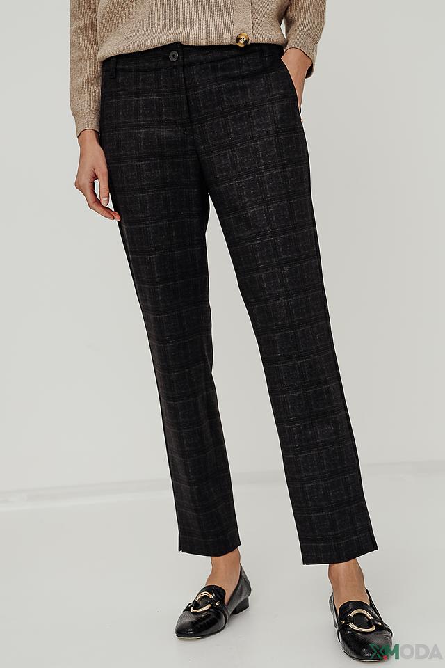 Брюки Ppep. в клетку черные