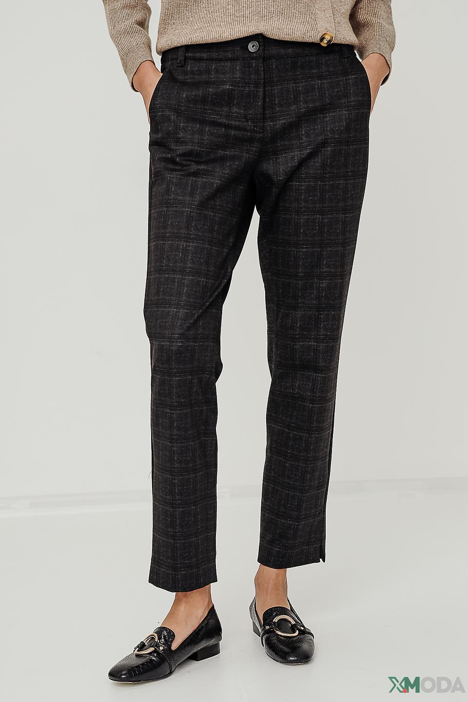 Брюки Ppep. в клетку черные