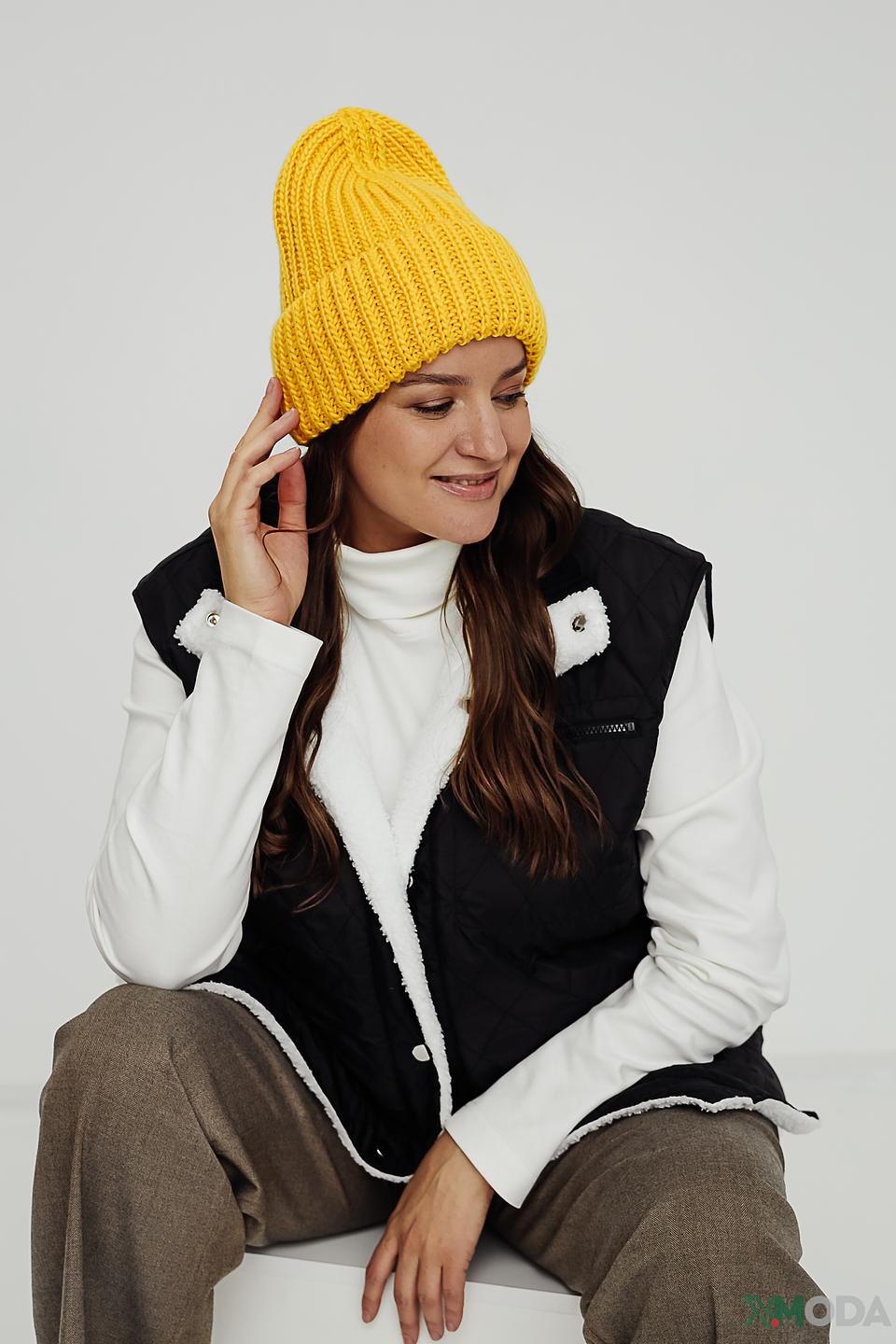 Шапка Marhatter женская жёлтая