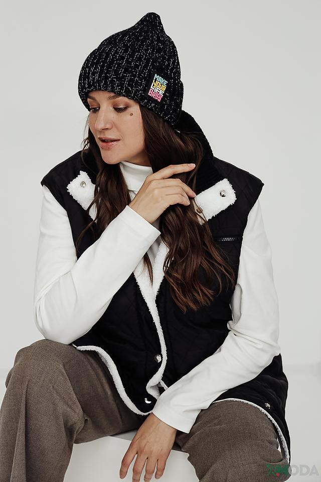 Шапка Marhatter с логотипом чёрная