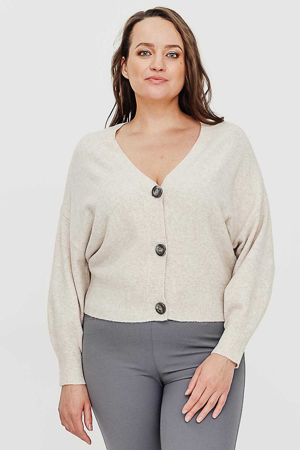 Кардиган Samoon бежевый с пуговицами