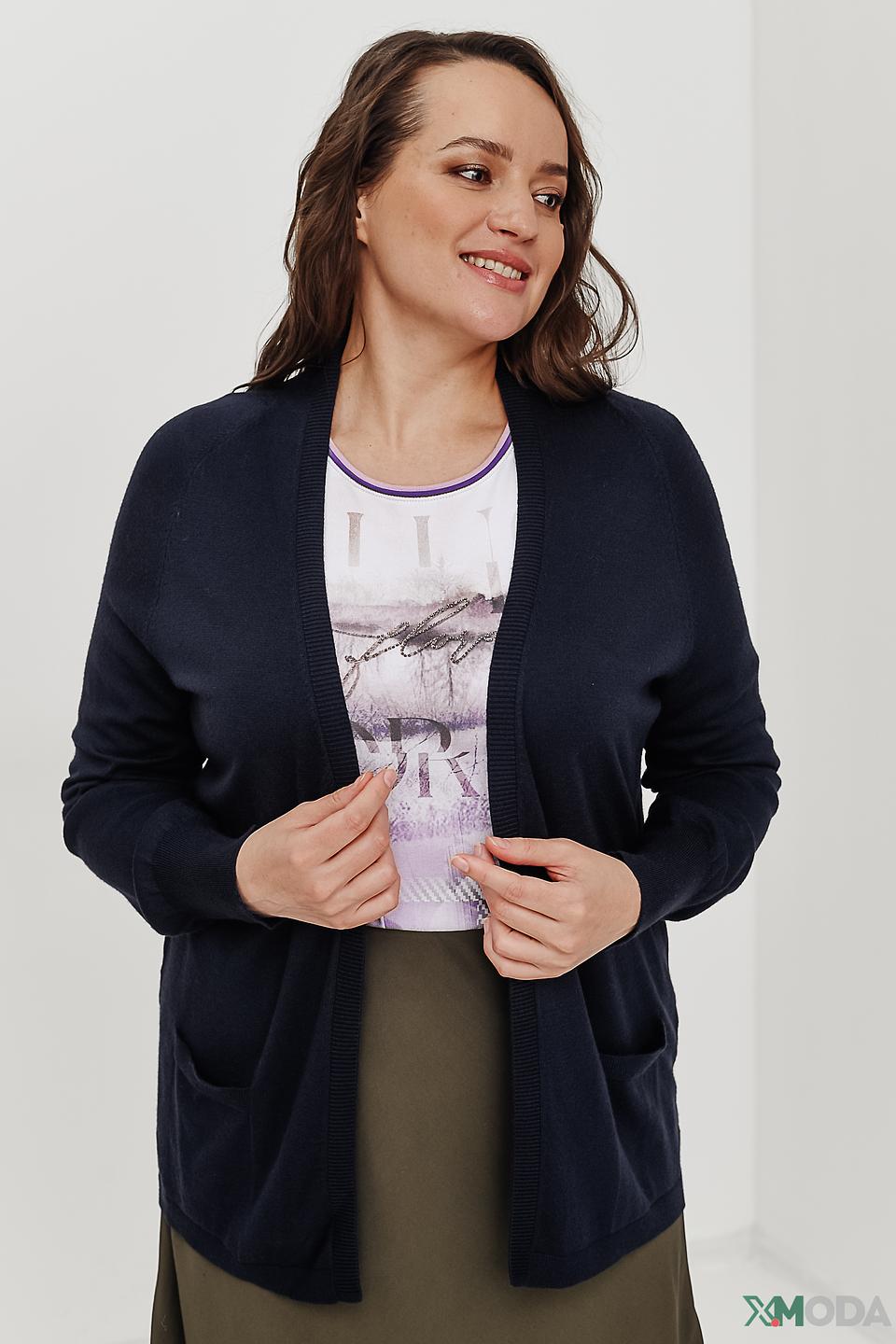 Жакет Frank Walder вязаный тёмно-синий