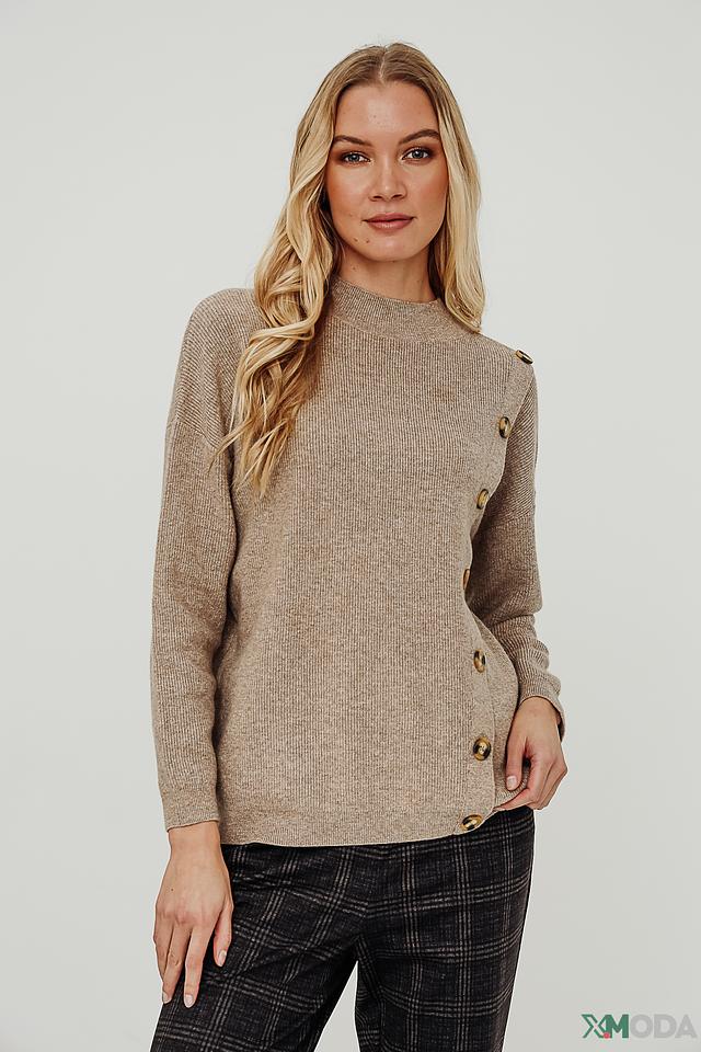 Пуловер Gerry Weber с пуговицами бежевый
