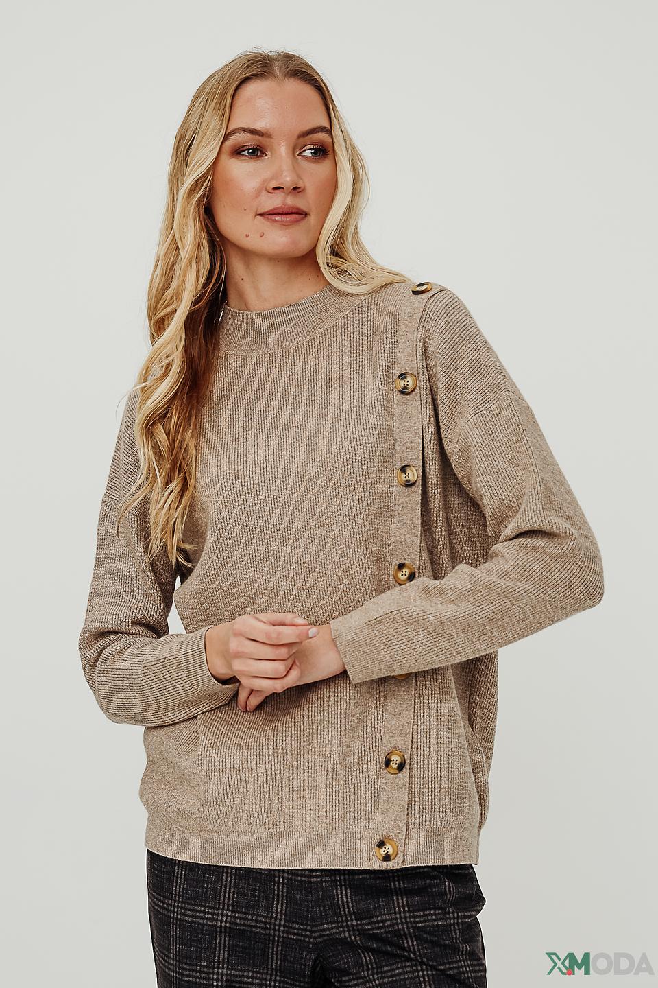 Пуловер Gerry Weber с пуговицами бежевый