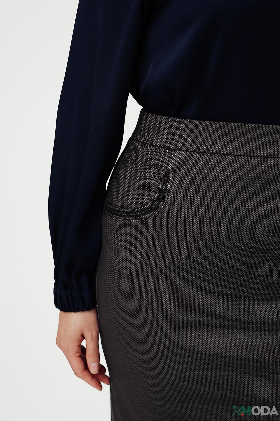 Юбка Frank Walder прямая серая