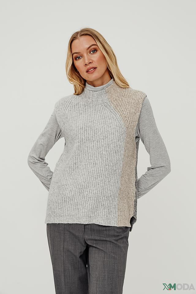 Жилет Bianca вязаный серый