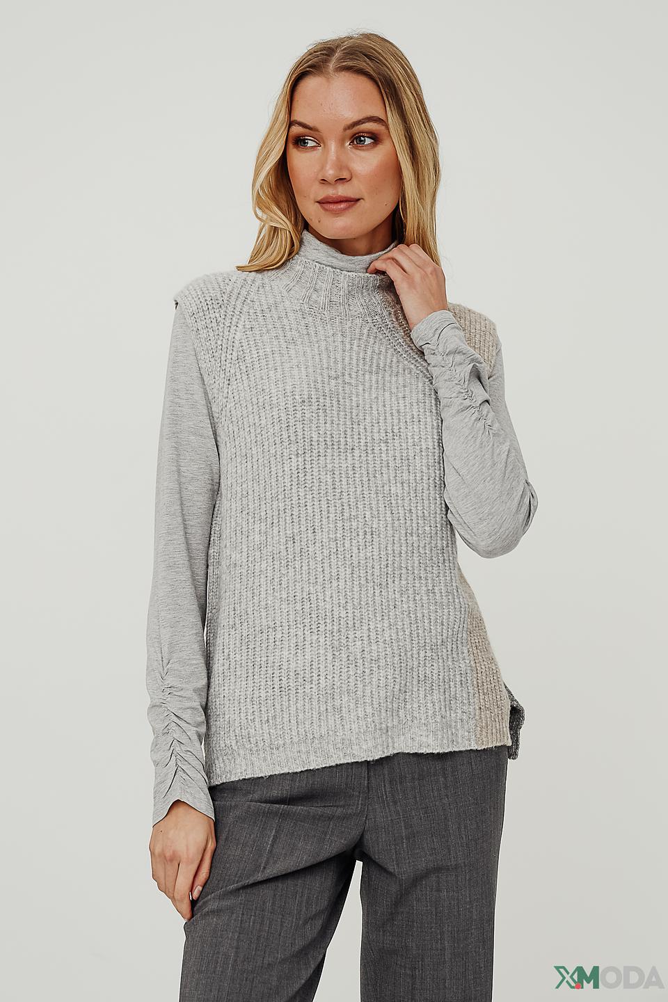 Жилет Bianca вязаный серый