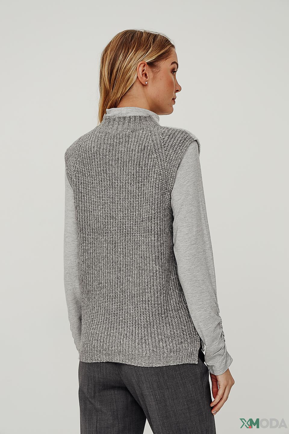 Жилет Bianca вязаный серый