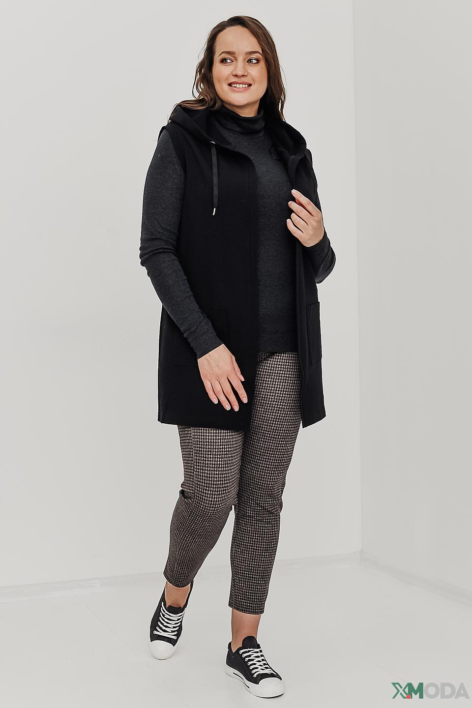 Жилет Rabe collection чёрный с капюшоном