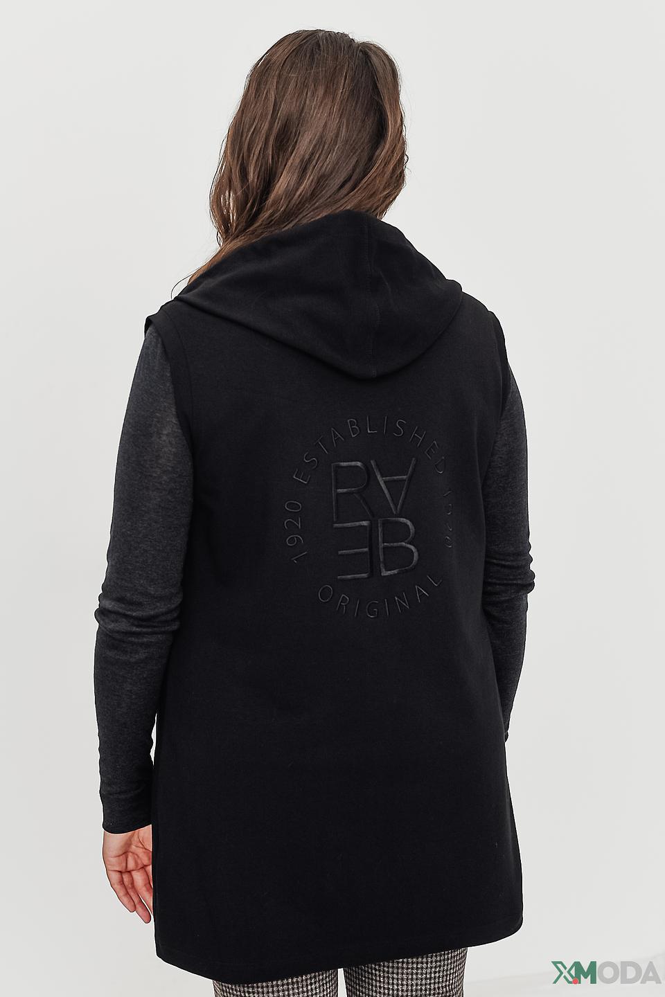 Жилет Rabe collection чёрный с капюшоном