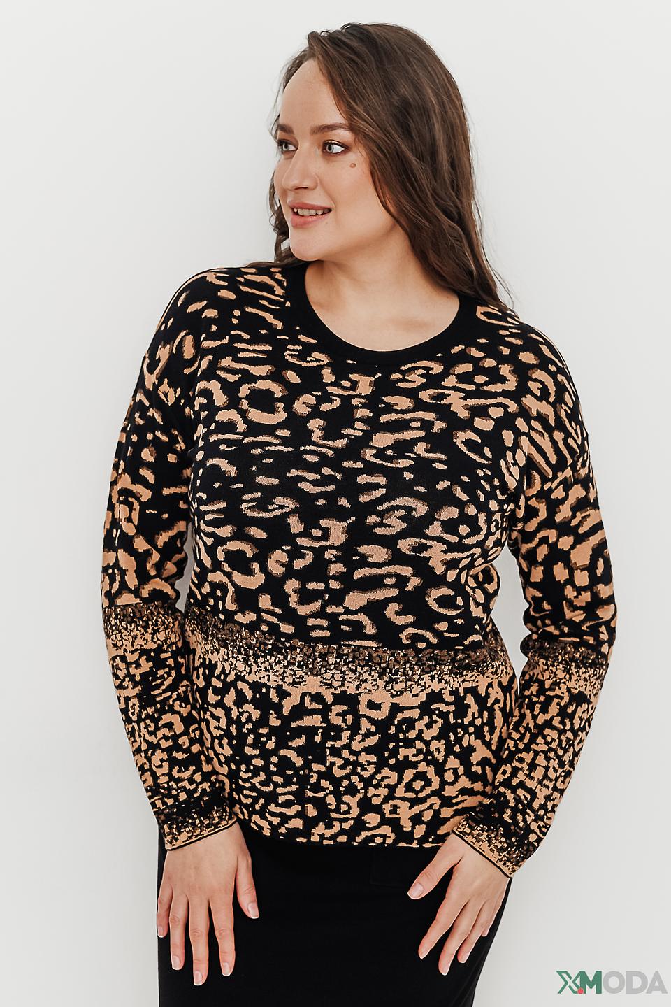 Пуловер Rabe collection с леопардовым принтом