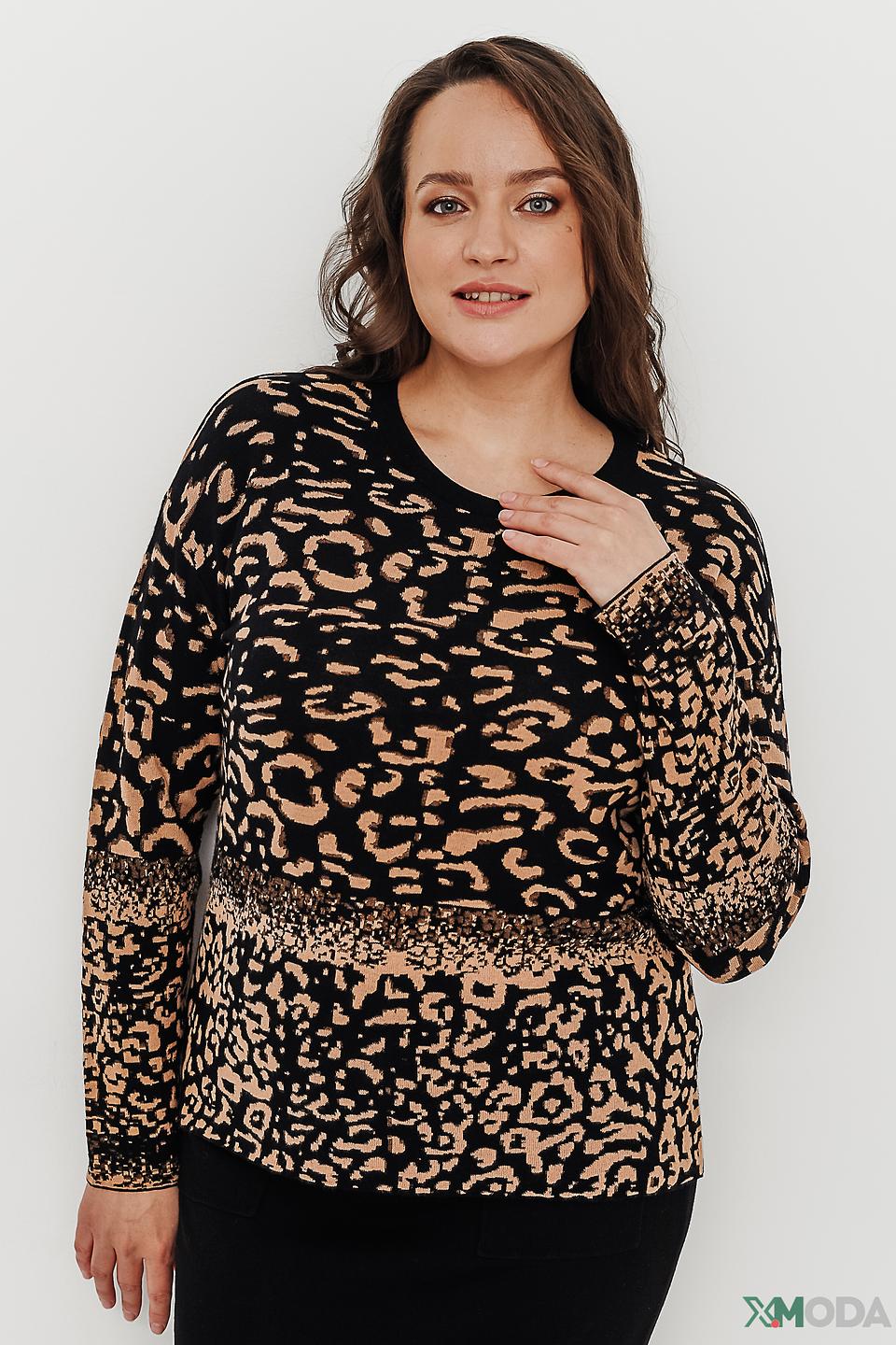 Пуловер Rabe collection с леопардовым принтом