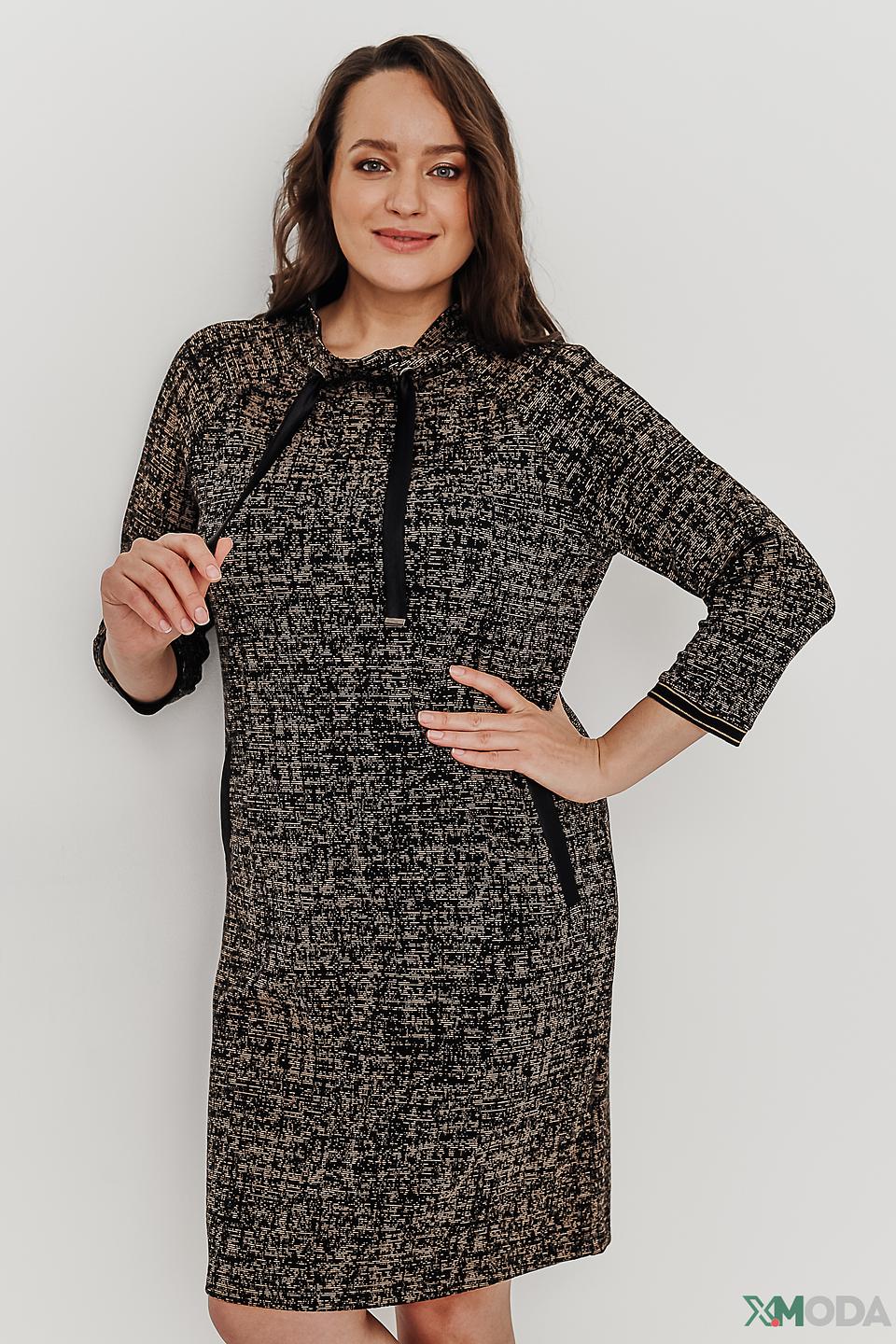 Платье Thomas Rabe с завязками чёрно-бежевое