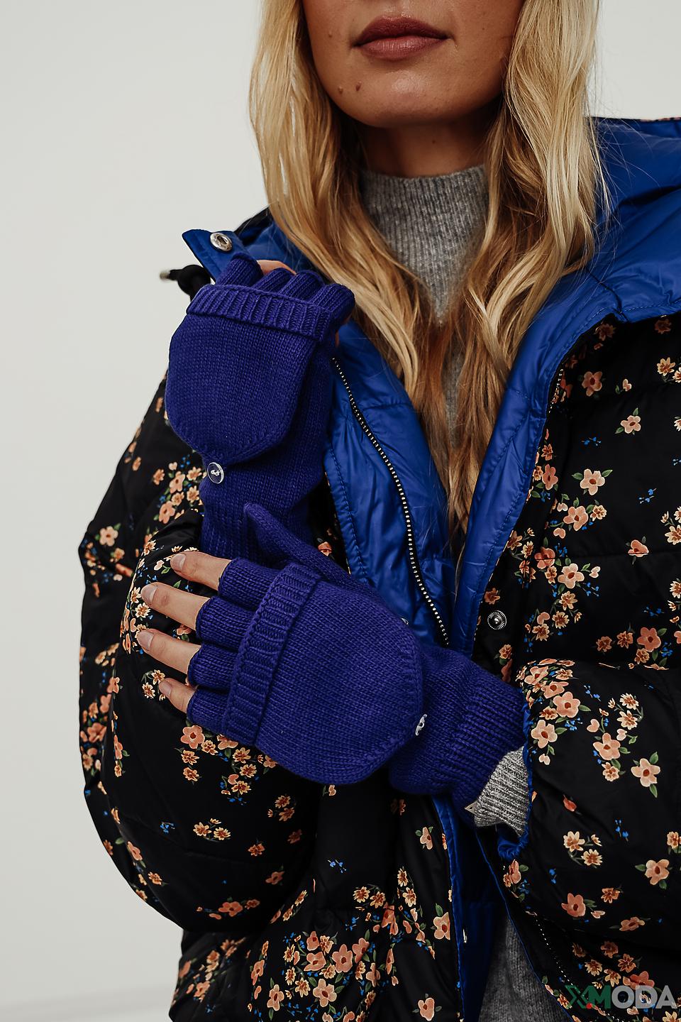 Перчатки Roeckl вязаные синие