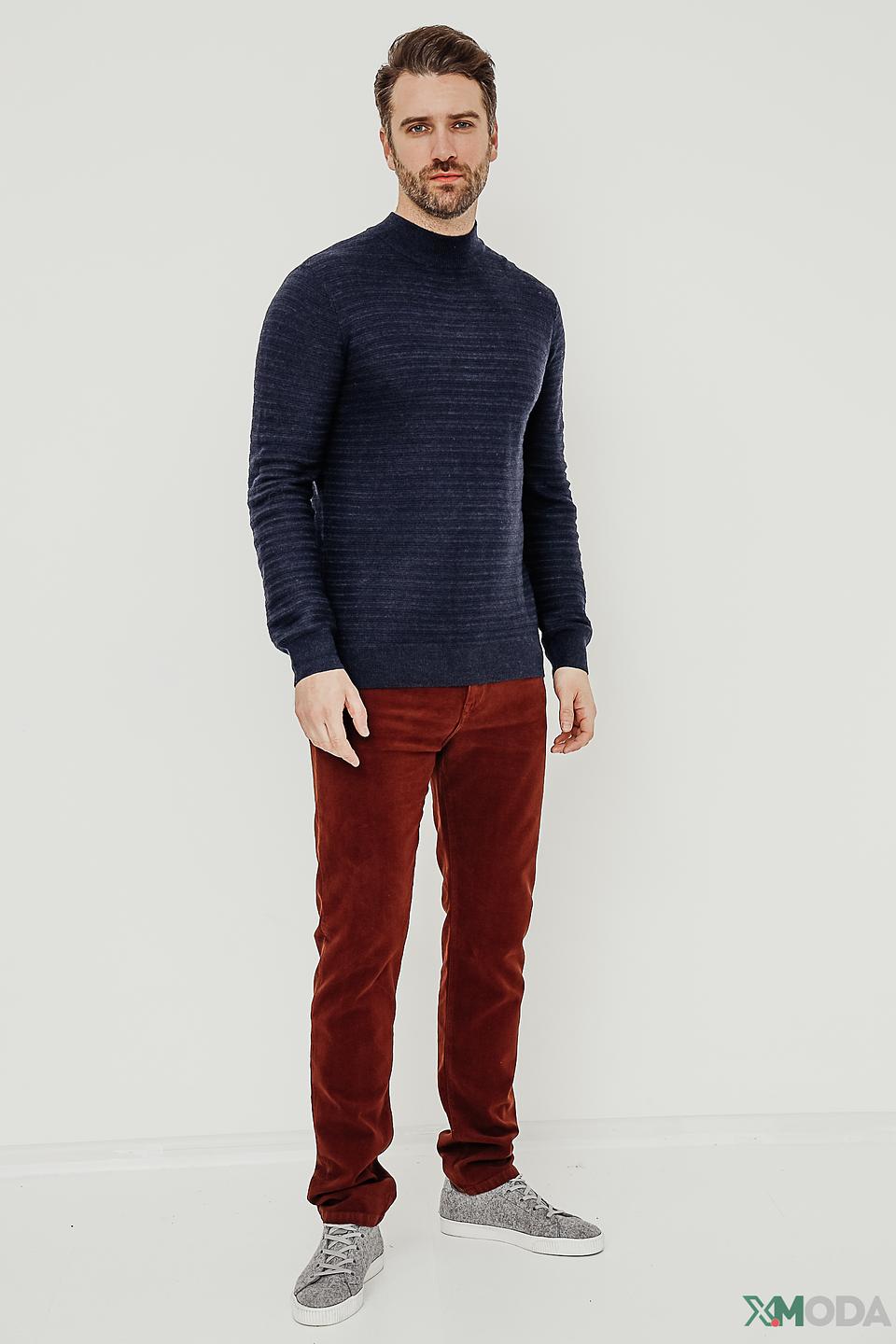 Джемпер Tom Tailor синий с текстурой