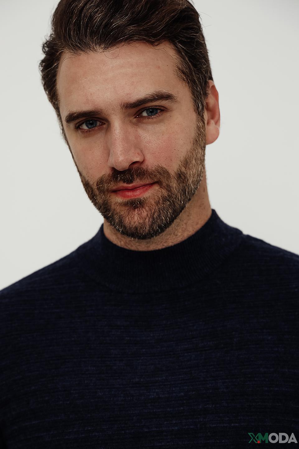 Джемпер Tom Tailor синий с текстурой