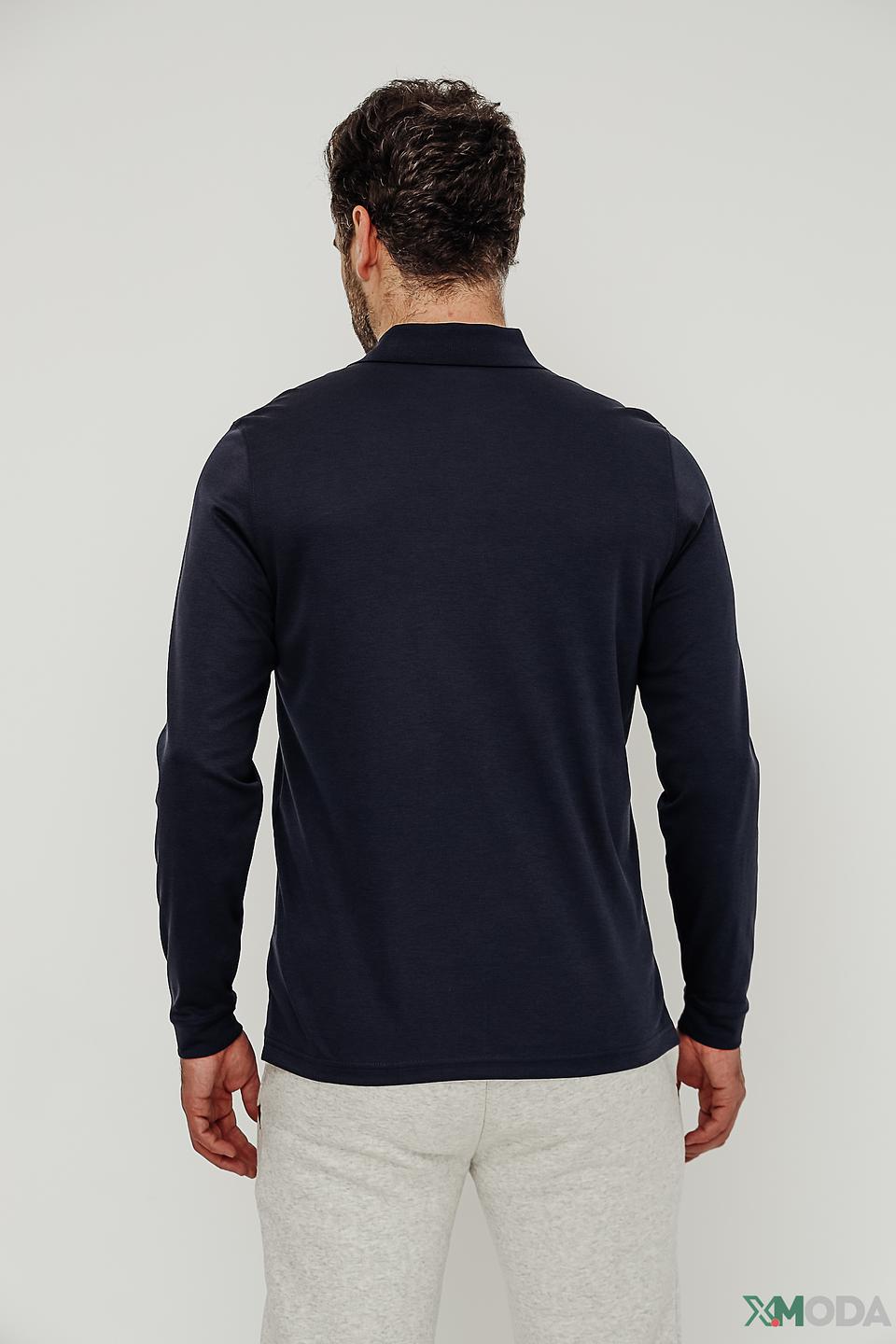 Поло Ragman men темно-синее с длинным рукавом