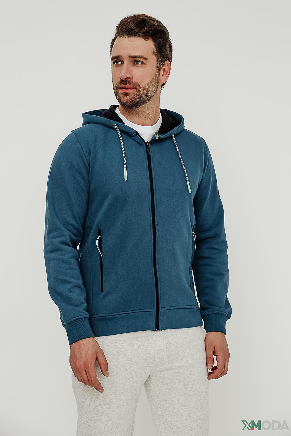 Кардиган Sea Barrier с капюшоном бирюзовый