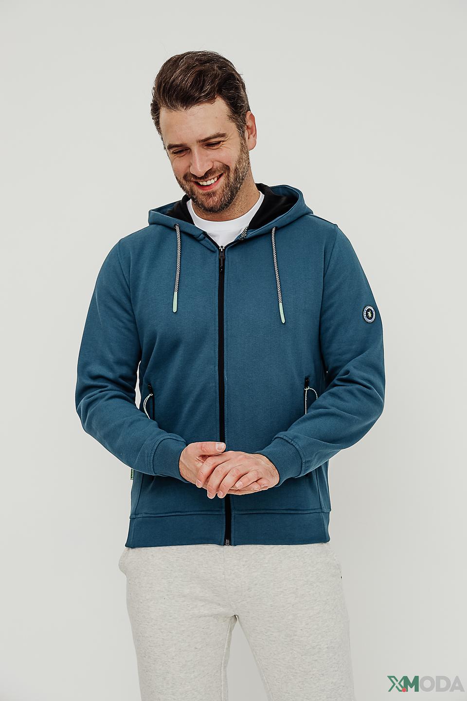 Кардиган Sea Barrier с капюшоном бирюзовый