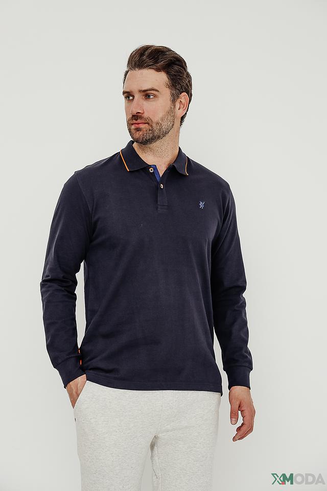 Поло Sea Barrier с длинным рукавом синее