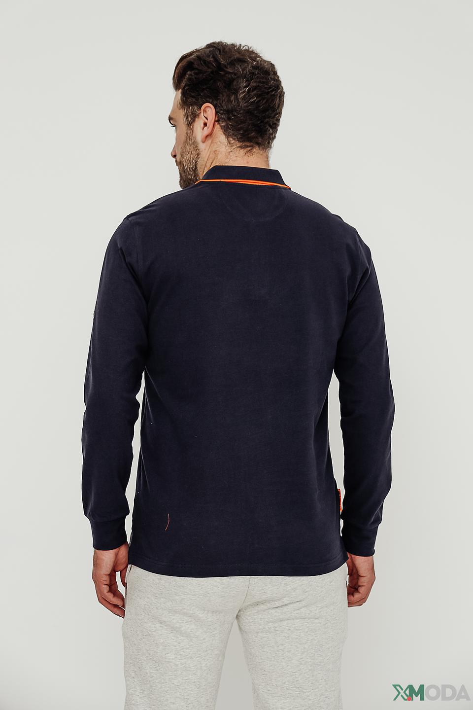 Поло Sea Barrier с длинным рукавом синее