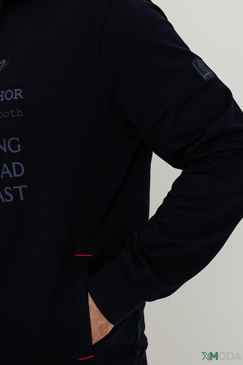 Толстовка Claudio Campione с якорем, синяя