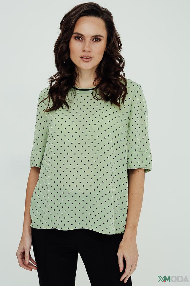 Блуза Marc Cain в горошек мятный