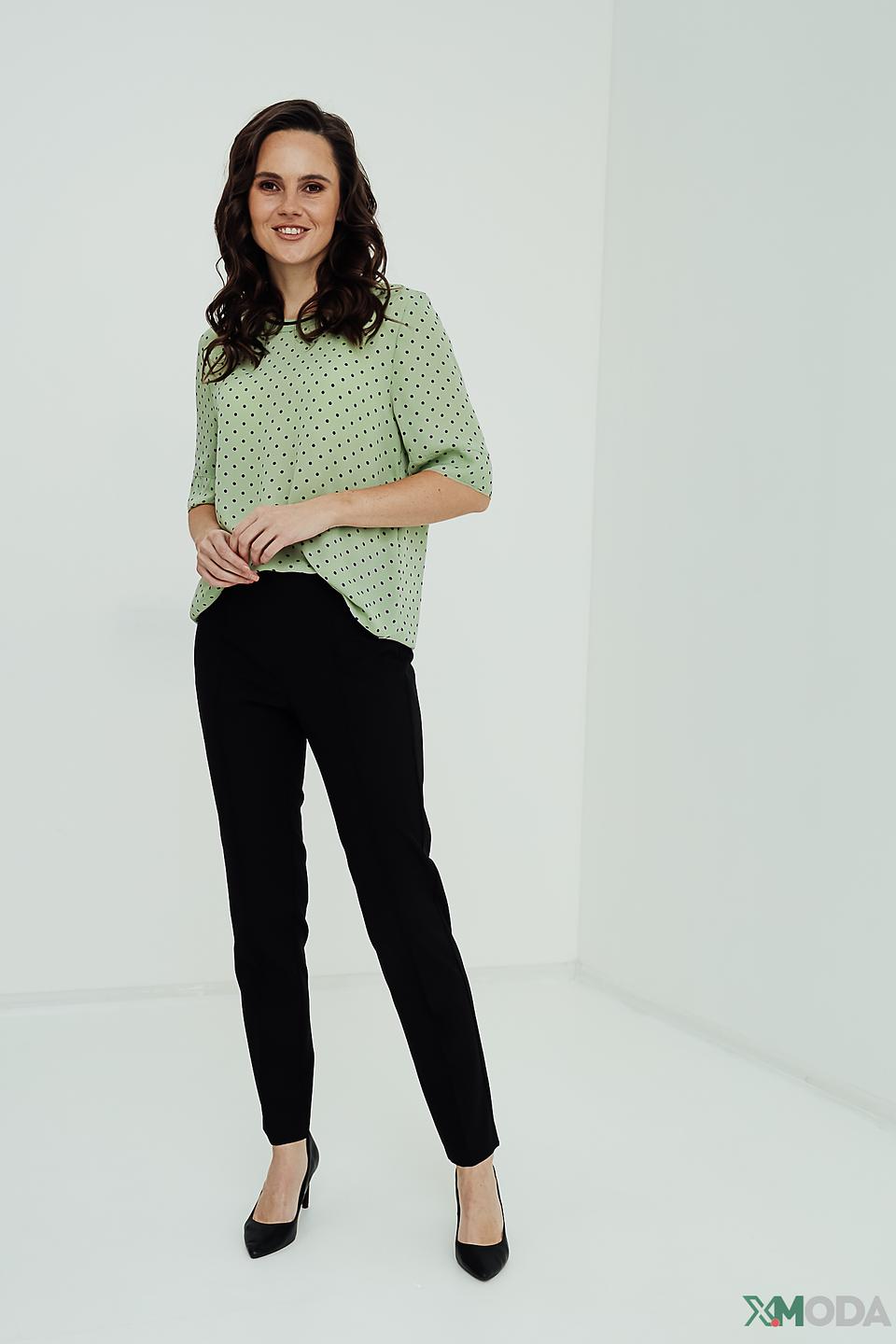 Блуза Marc Cain в горошек мятный