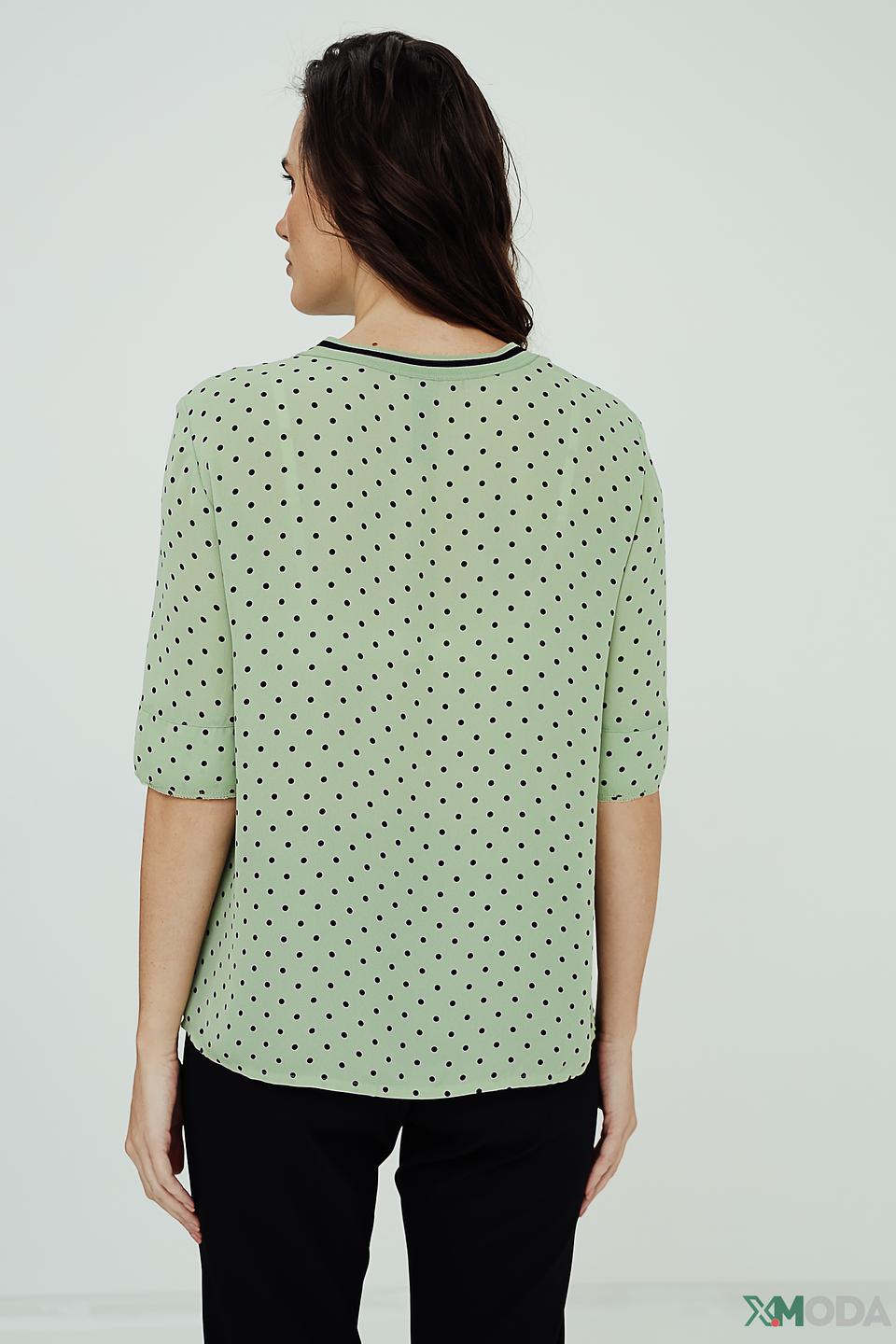 Блуза Marc Cain в горошек мятный