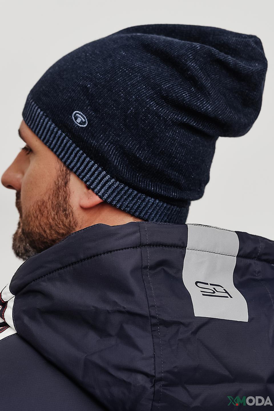 Шапка Tom Tailor вязаная синяя