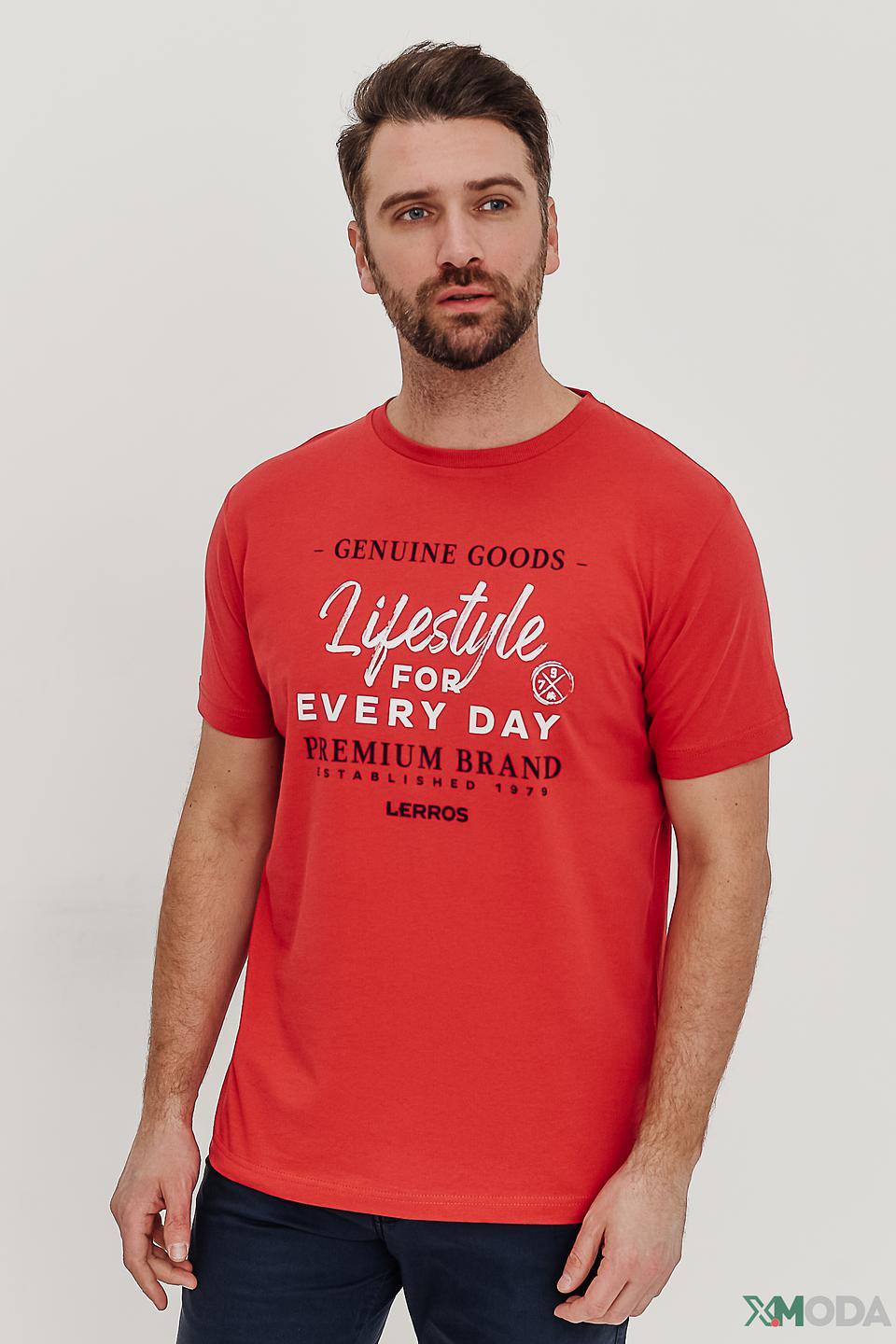 Футболка Lerros с принтом красный