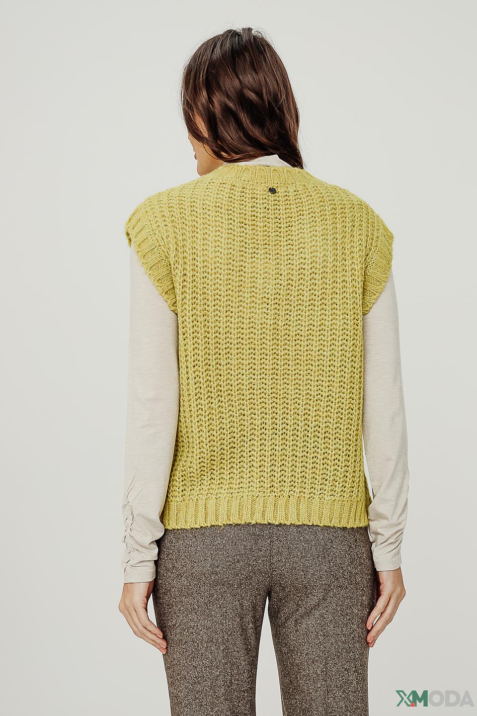 Жилет You Just White вязаный лайм