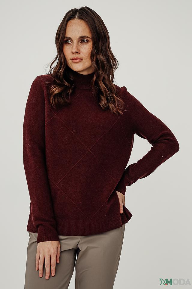 Пуловер Gerry Weber с ромбами бордовый