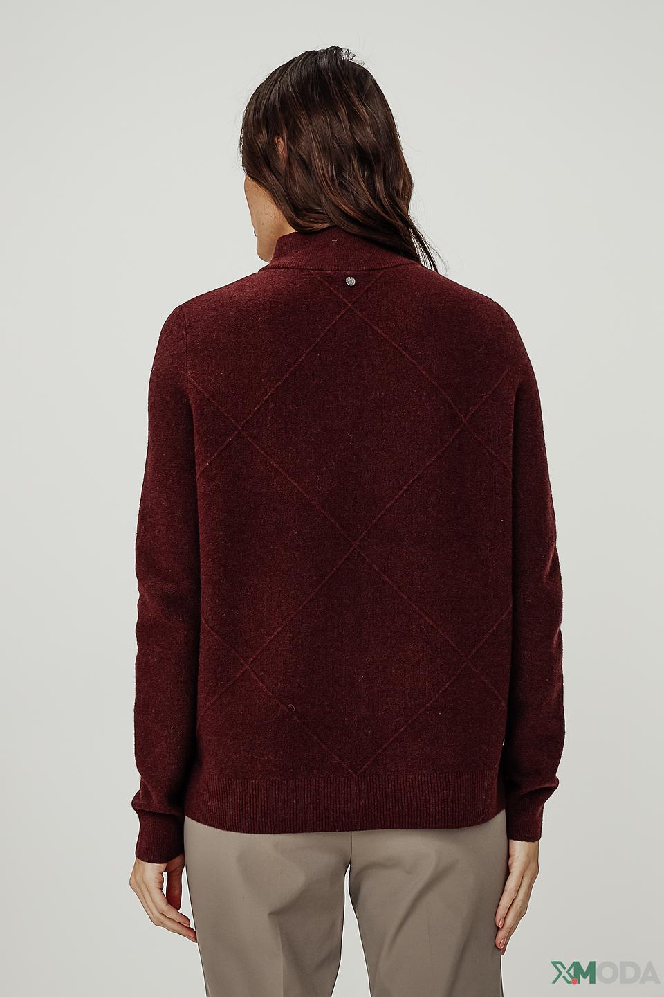 Пуловер Gerry Weber с ромбами бордовый