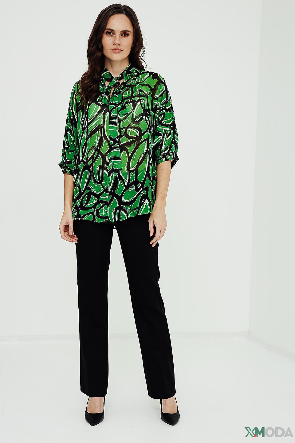 Блуза Luisa Cerano с принтом, зеленый