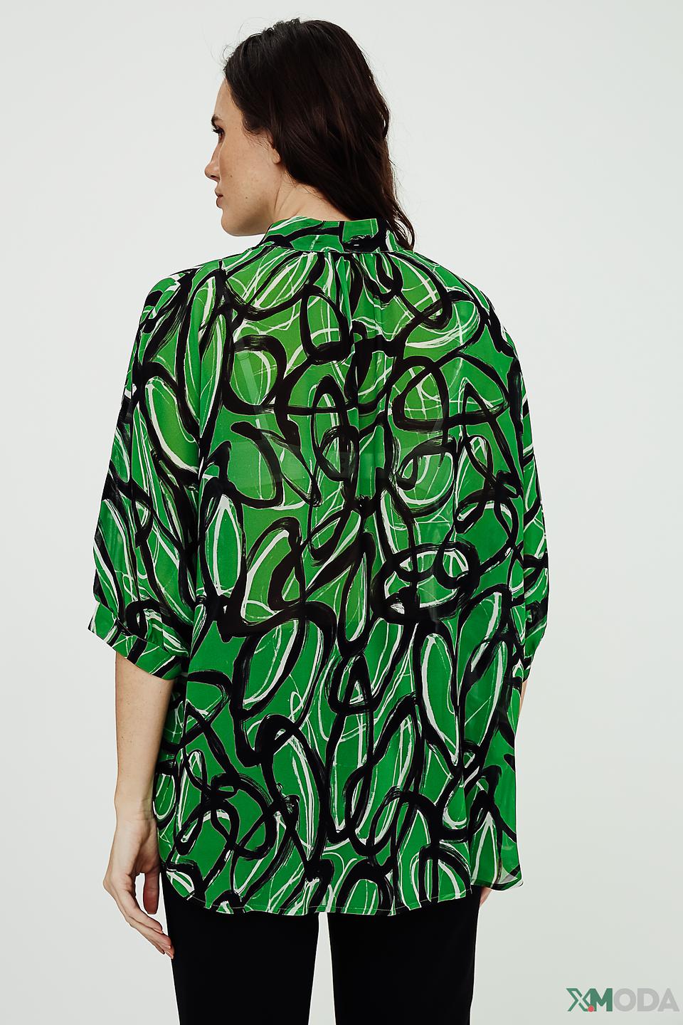 Блуза Luisa Cerano с принтом, зеленый