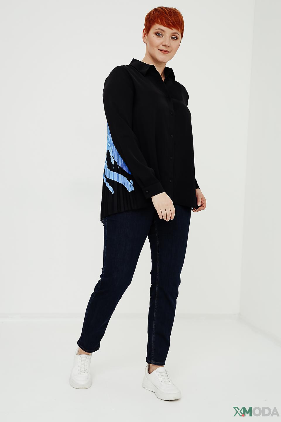 Рубашка Taifun с принтом чёрная