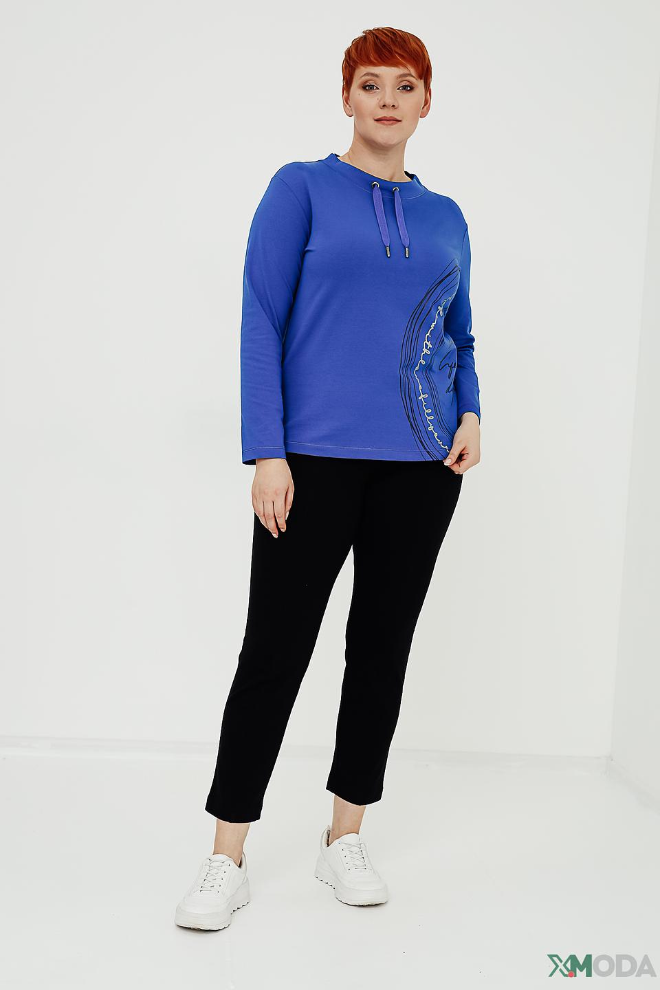 Пуловер Rabe collection синий с капюшоном