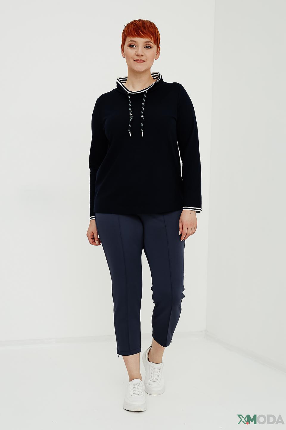 Пуловер Via Appia с капюшоном чёрный