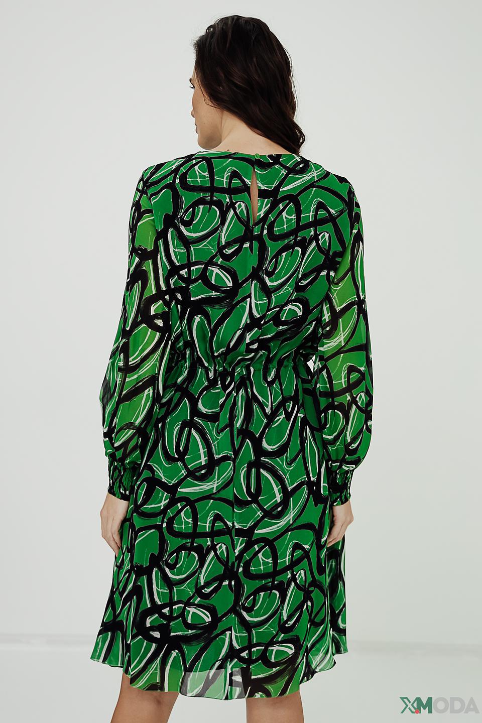 Платье Luisa Cerano с принтом, зелёное