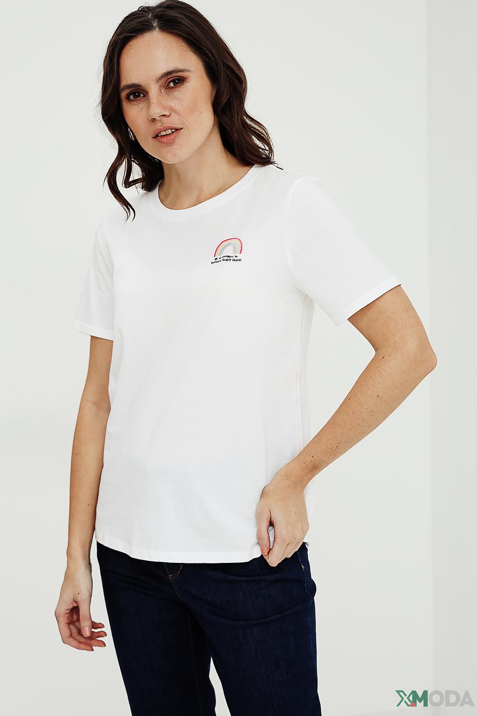 Футболка Oui с радугой