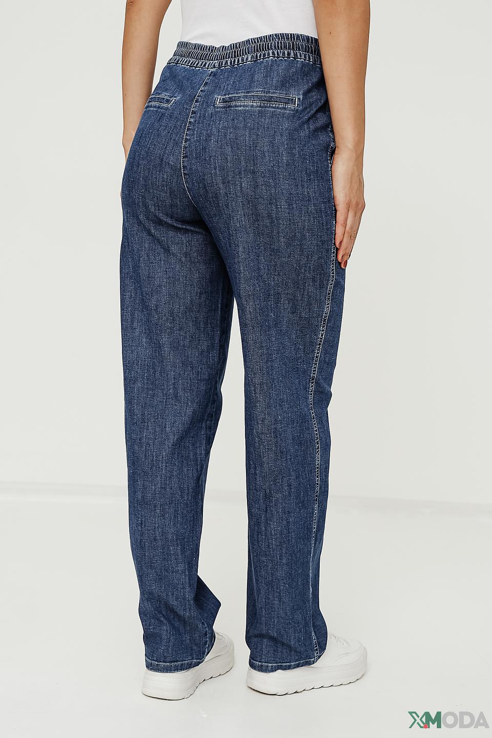 Брюки Oui джинсовые с карманами синие