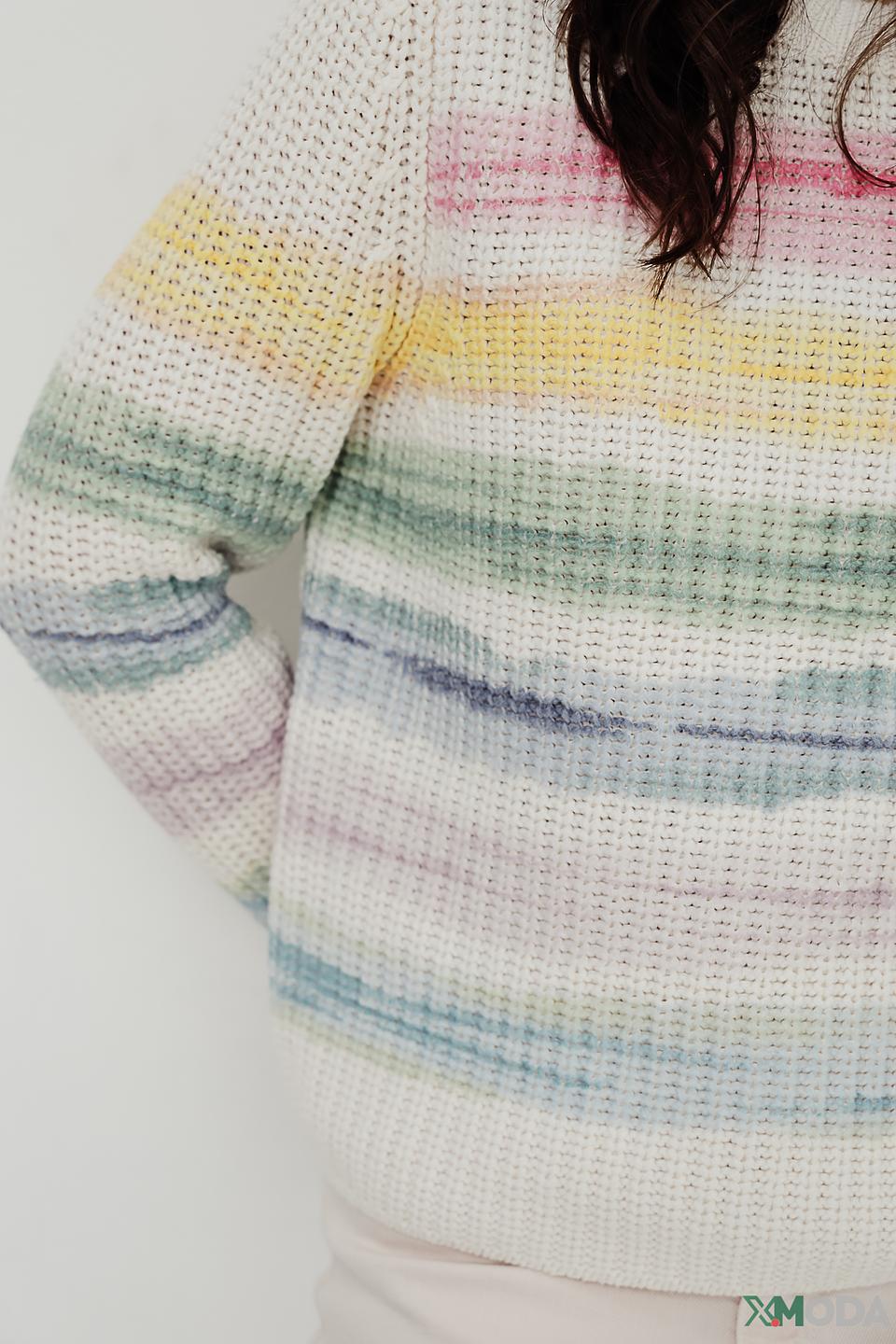 Пуловер Oui в полоску