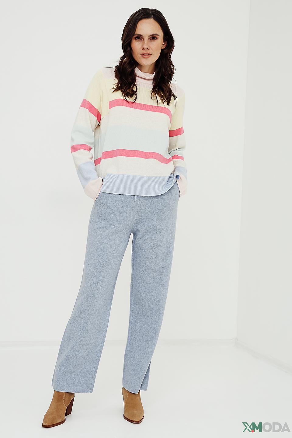 Пуловер Oui в полоску